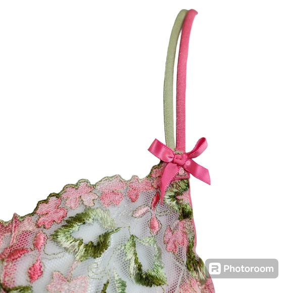 Victoria's Secret VTG Y2K Underwire Sheer Embroidered Lace Lt Push Up Bra 36D - Picture 6 of 15